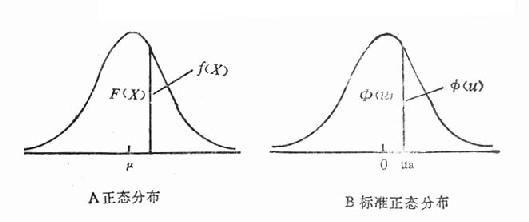 正态分布与标准正态分布的面积与纵高