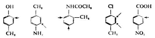 五、苯环上亲电取代的定位规律